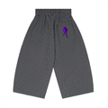 Unisex Plaid Loose Capri Shorts